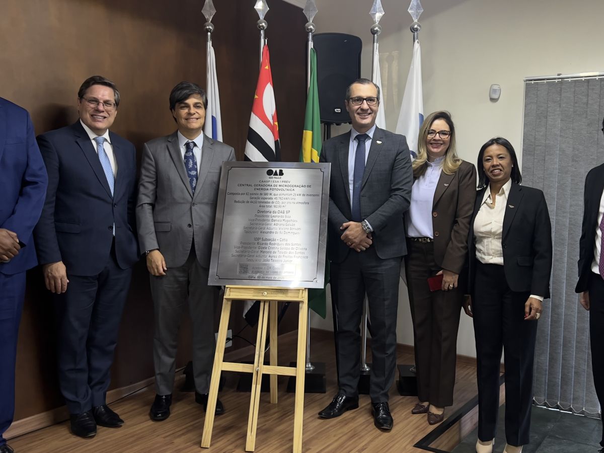 OAB SP firma seu compromisso com a renovação energética com inauguração de usina fotovoltaica em Cotia