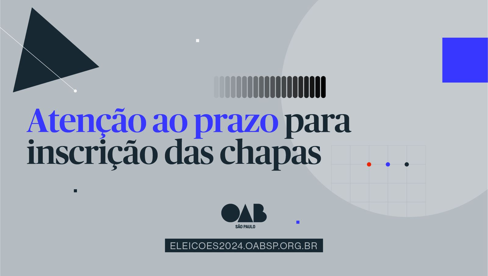 Está chegando ao fim o prazo para inscrição das chapas nas eleições online da OAB SP