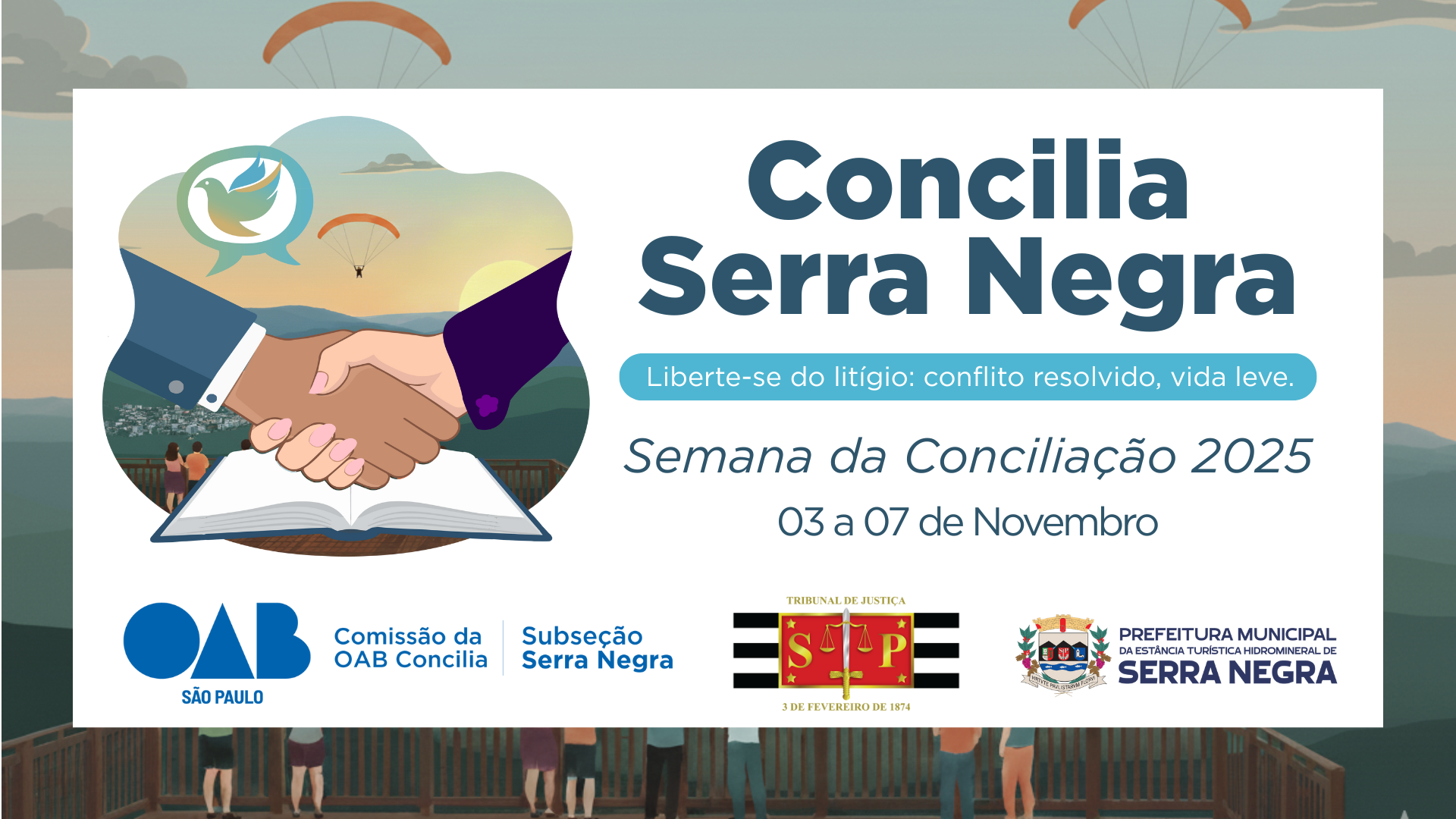 1ª Semana de Conciliação em Serra Negra Alcança 85% de acordos e impacta positivamente mais de 60 Pessoas